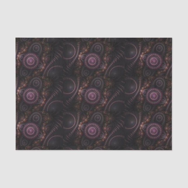 Mousseline papier de tissu fractal violet (Recto)