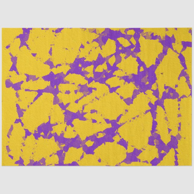 Mousseline Papier de tissu Gold et Purple (Recto)