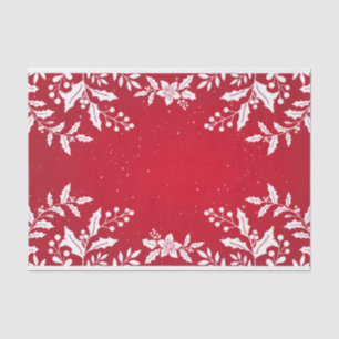 MOUSSELINE PAPIER DE TISSU HOLLY DE NOËL PERSONNALISÉ