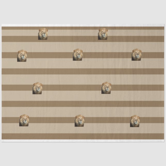 Mousseline Papier de tissu Lion (Recto)