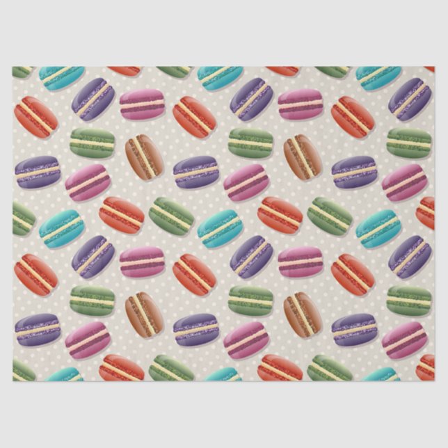 Mousseline papier de tissu macarons (Recto)