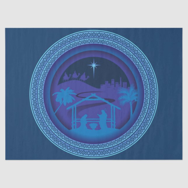 Mousseline papier de tissu mary joseph jesus (Recto)