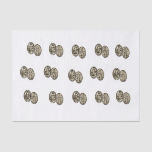 Mousseline Papier de tissu Médaille Miraculeuse (Recto)
