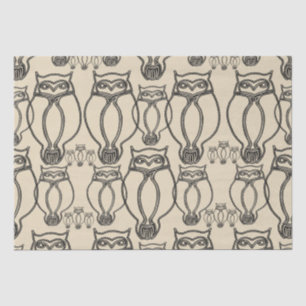 Mousseline Papier de tissu motif de hibou