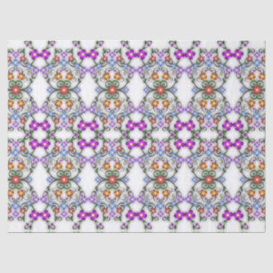 Mousseline papier de tissu ornemental de fleurs