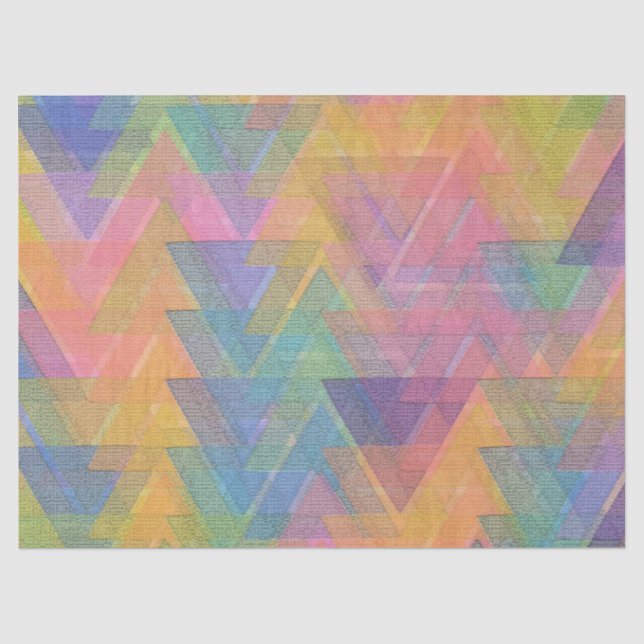 Mousseline papier de tissu pastel triangle tissé (Recto)