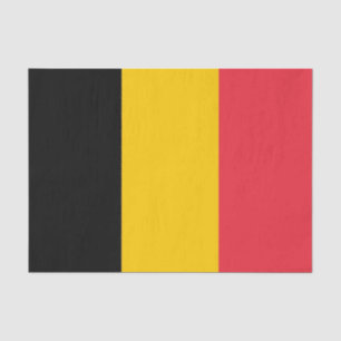 Mousseline Papier de tissu patriotique avec drapeau de Belgiq