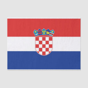 Mousseline Papier de tissu patriotique avec drapeau de Croati