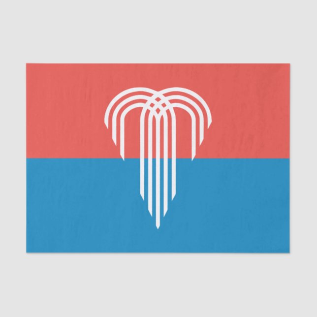 Mousseline Papier de tissu patriotique avec drapeau de Kansas (Recto)