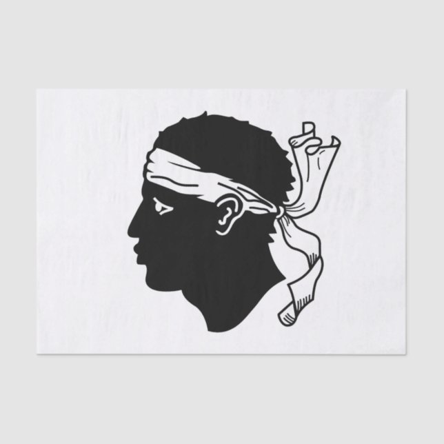 Mousseline Papier de tissu patriotique avec drapeau de la Cor (Recto)