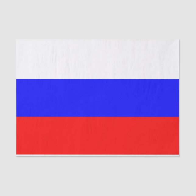 Mousseline Papier de tissu patriotique avec drapeau de la Rus (Recto)