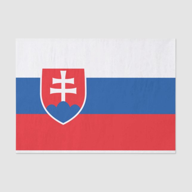 Mousseline Papier de tissu patriotique avec drapeau de la Slo (Recto)