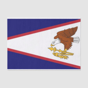 Mousseline Papier de tissu patriotique avec drapeau des Samoa