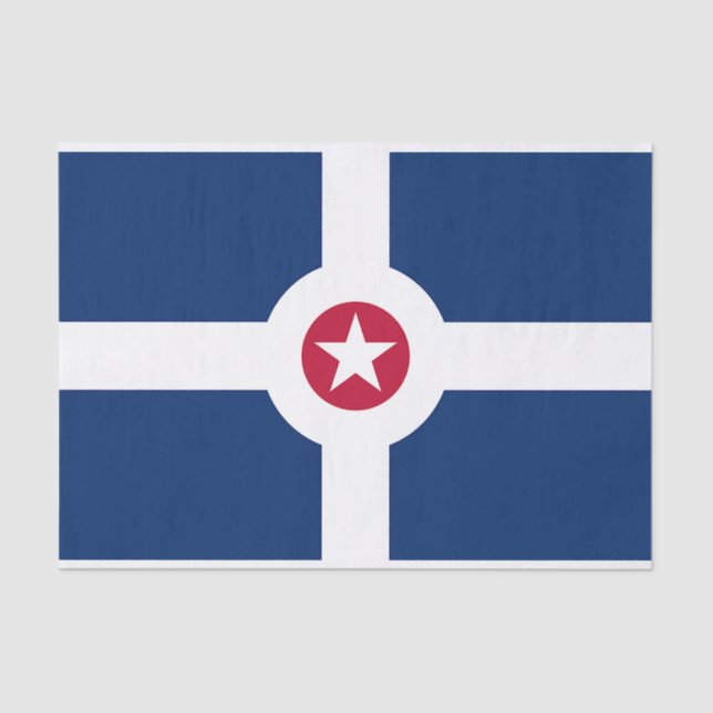 Mousseline Papier de tissu patriotique avec drapeau d'Indiana (Recto)