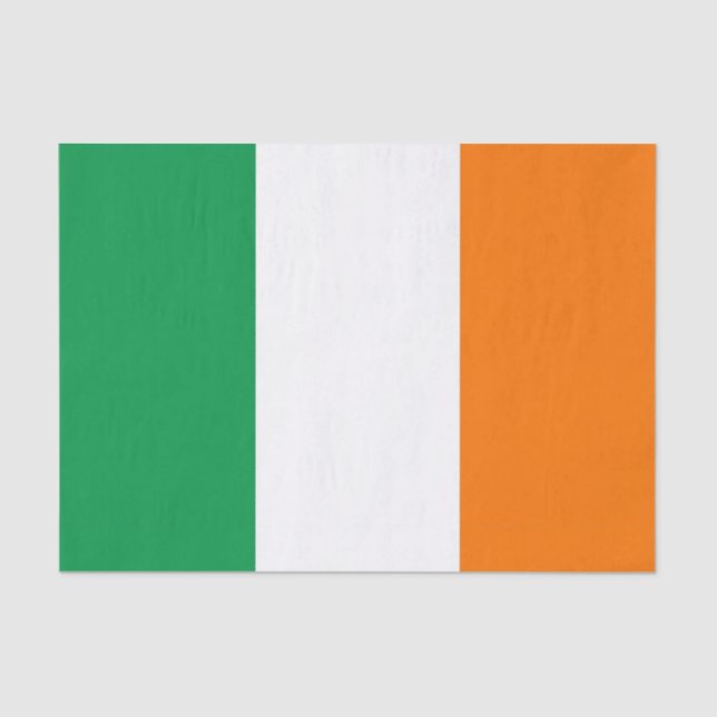 Mousseline Papier de tissu patriotique avec drapeau d'Irlande (Recto)