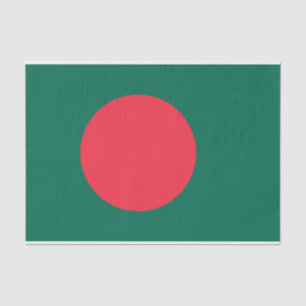 Mousseline Papier de tissu patriotique avec drapeau du Bangla