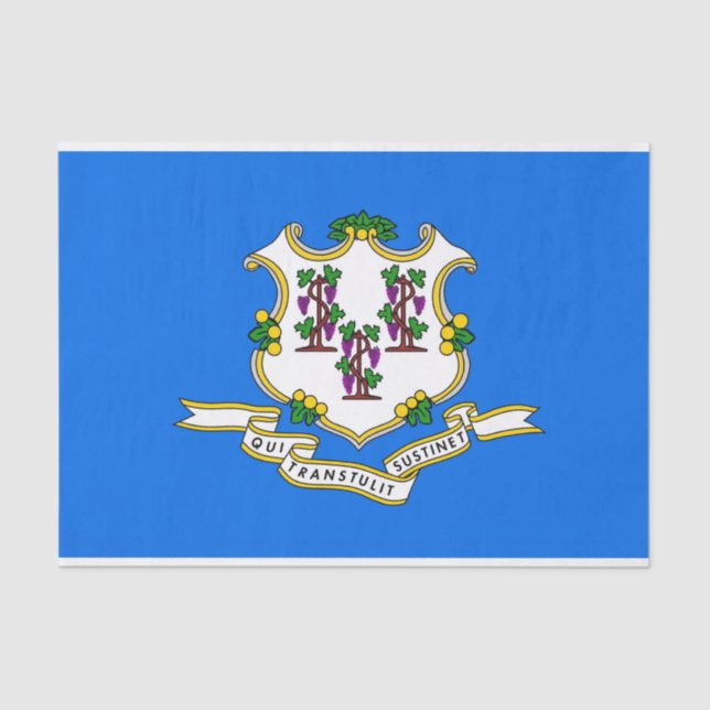 Mousseline Papier de tissu patriotique avec drapeau du Connec (Recto)