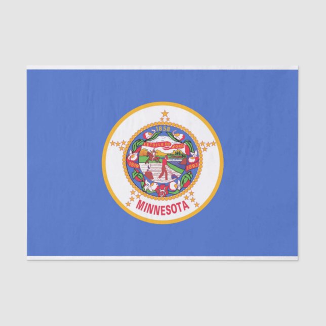 Mousseline Papier de tissu patriotique avec drapeau du Minnes (Recto)