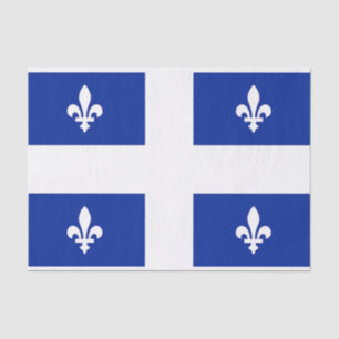 Mousseline Papier de tissu patriotique avec drapeau du Québec