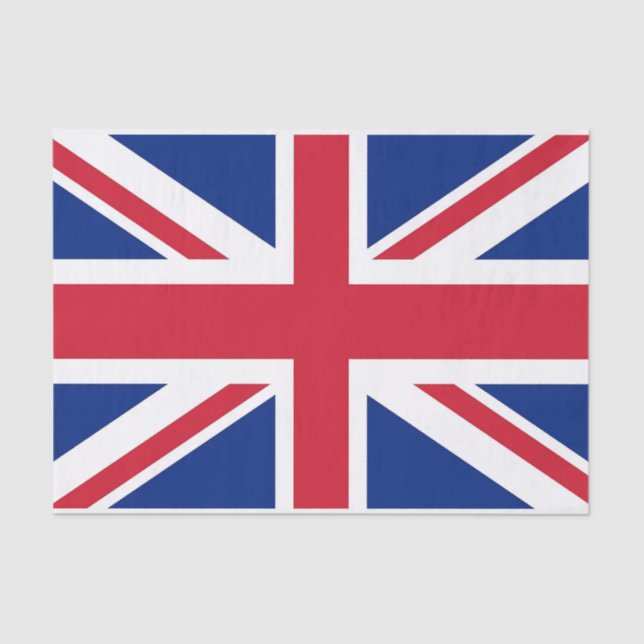 Mousseline Papier de tissu patriotique avec drapeau du Royaum (Recto)