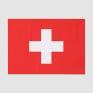 Mousseline Papier de tissu patriotique avec drapeau suisse