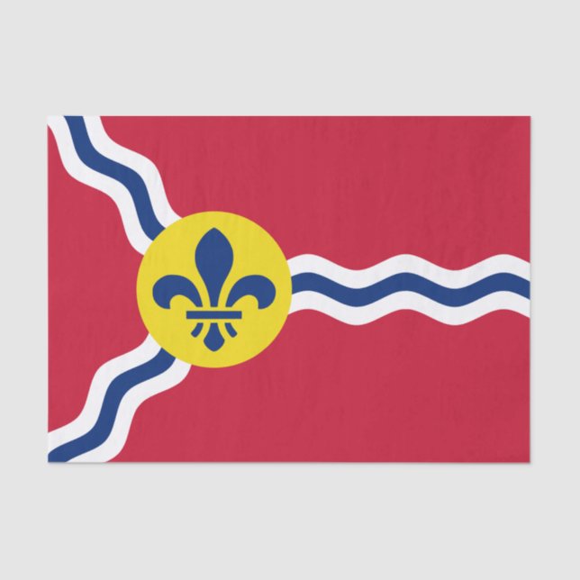 Mousseline Papier de tissu patriotique, drapeau de St. Louis, (Recto)