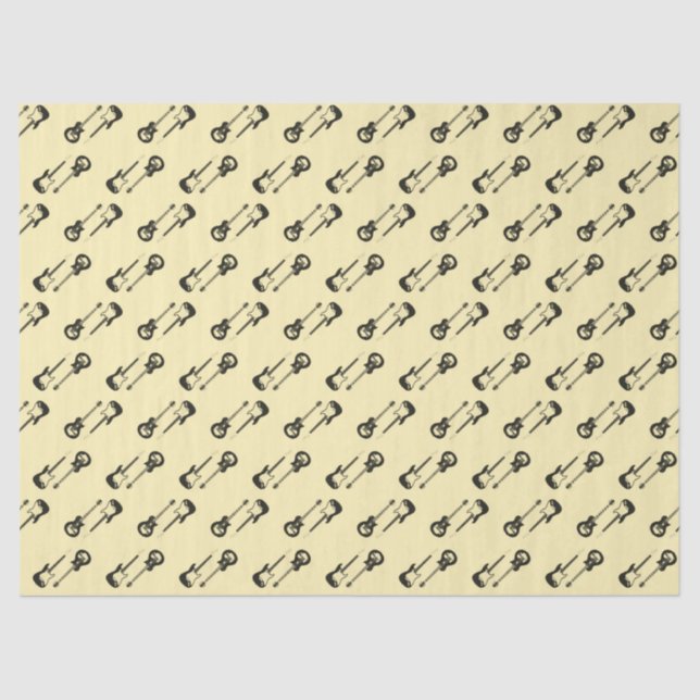 Mousseline papier de tissu pour corps de guitare (Recto)