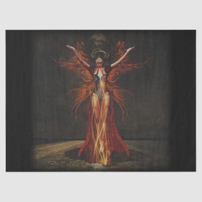 Mousseline papier de tissu pour femme sorcière (Recto)