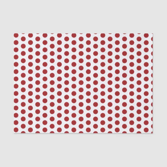 Mousseline Papier de tissu Red Polka Dot (Recto)