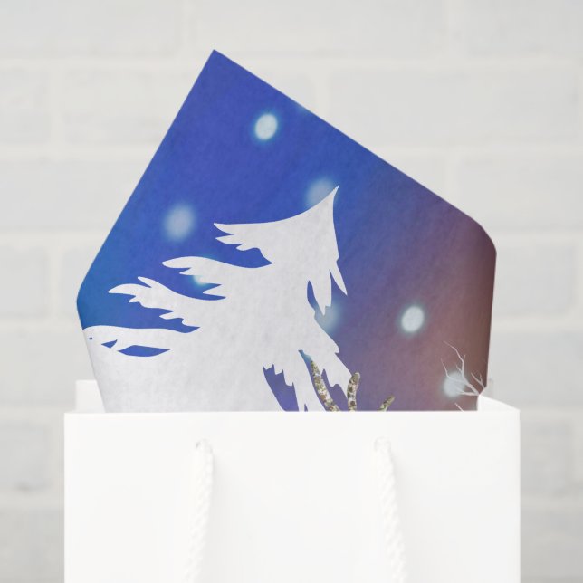 Mousseline Papier de tissu Reindeer Jouer (Sac cadeau)