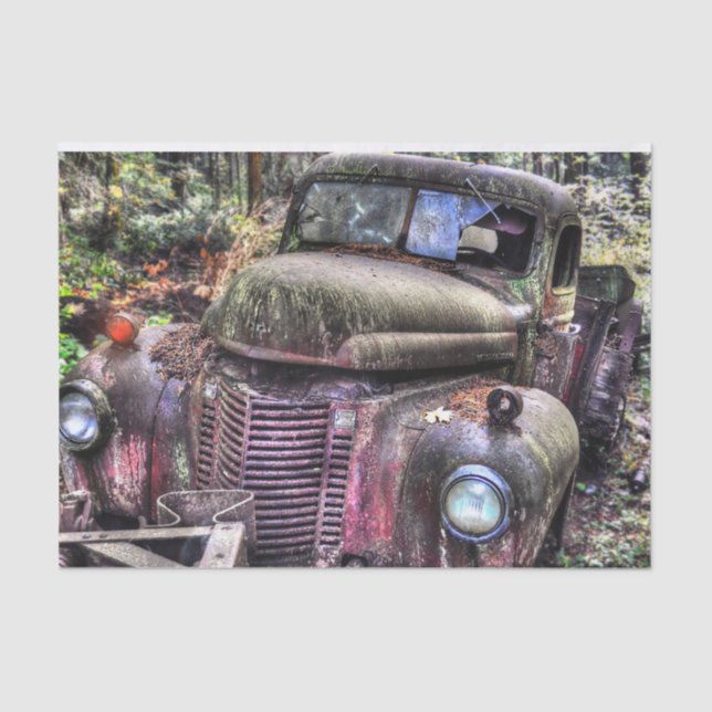 Mousseline papier de tissu rustique pour camion (Recto)