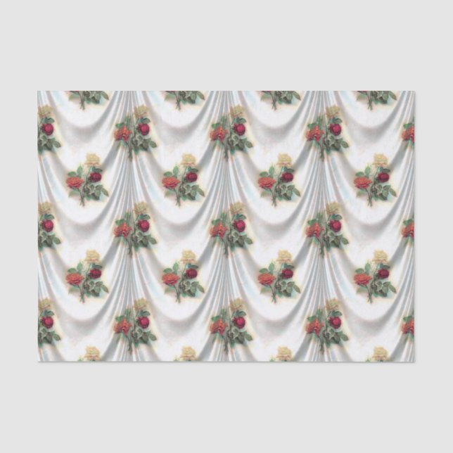 Mousseline Papier de tissu satiné rose (Recto)