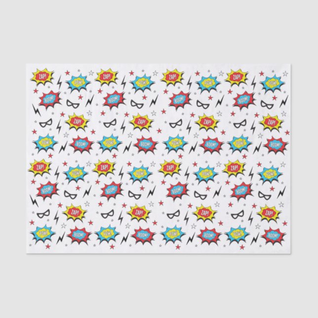 Mousseline Papier de tissu Superhero (Recto)