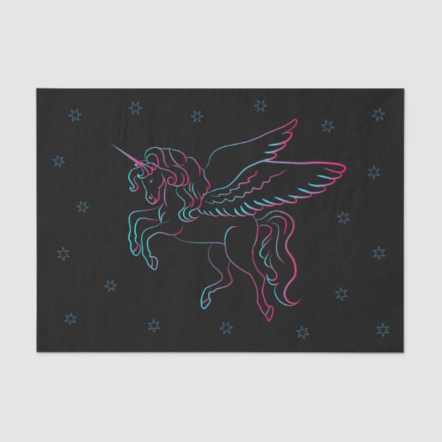 Mousseline papier de tissu unicorne (Recto)