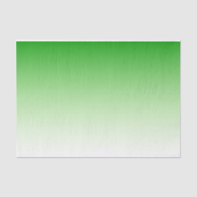 Mousseline Papier de tissu vert foncé dégradé à vert clair (Recto)