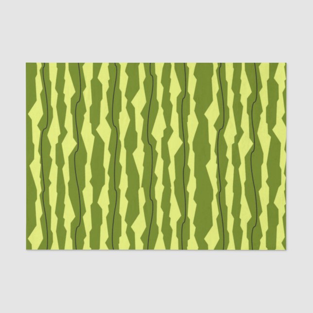 Mousseline Papier de tissu Watermelon Strip (Recto)
