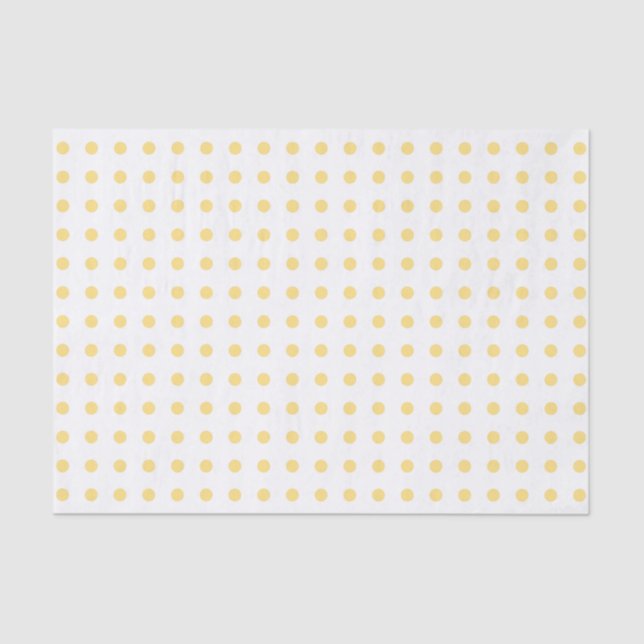 Mousseline Papier de tissus À petits pois jaune (Recto)