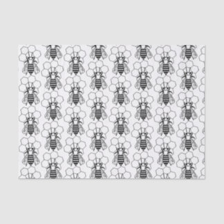 Mousseline Papier de tissus - Abeilles