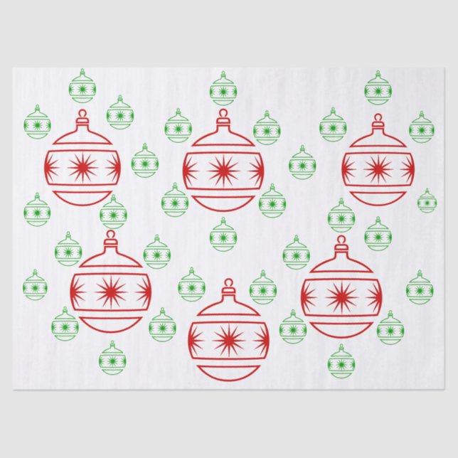 Mousseline Papier de tissus - Arbre rond Ornements (Recto)