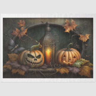 Mousseline Papier de tissus - Automne et Halloween