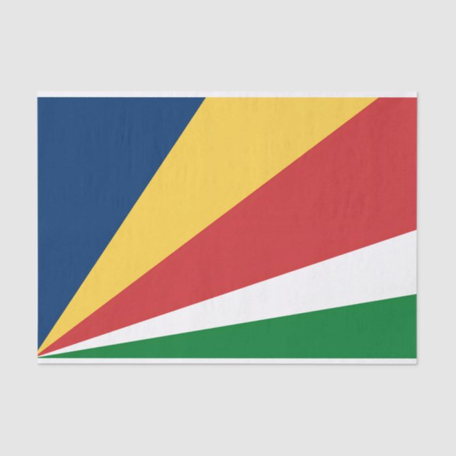 Mousseline Papier de tissus aux couleurs des Seychelles (Recto)