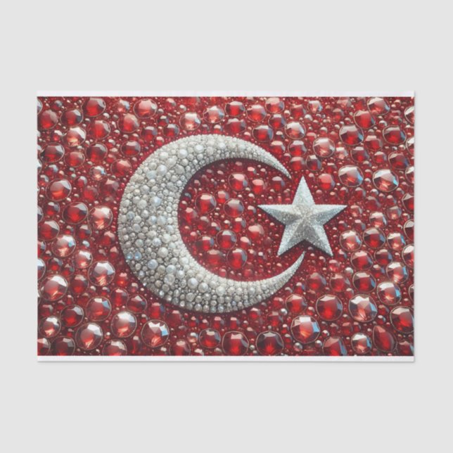 Mousseline Papier de tissus avec design de couleurs turques (Recto)