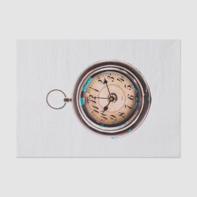 Mousseline Papier de tissus avec l'image de vieille montre de (Recto)