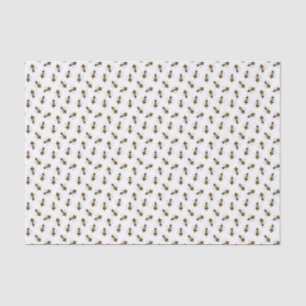Mousseline Papier de tissus d'abeilles illustré rustique