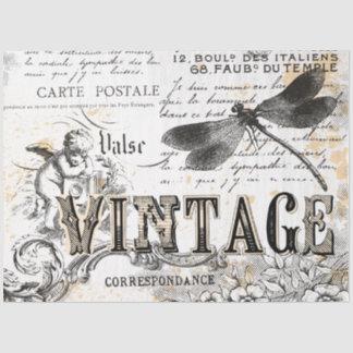 Mousseline Papier de tissus de découpage - libellule