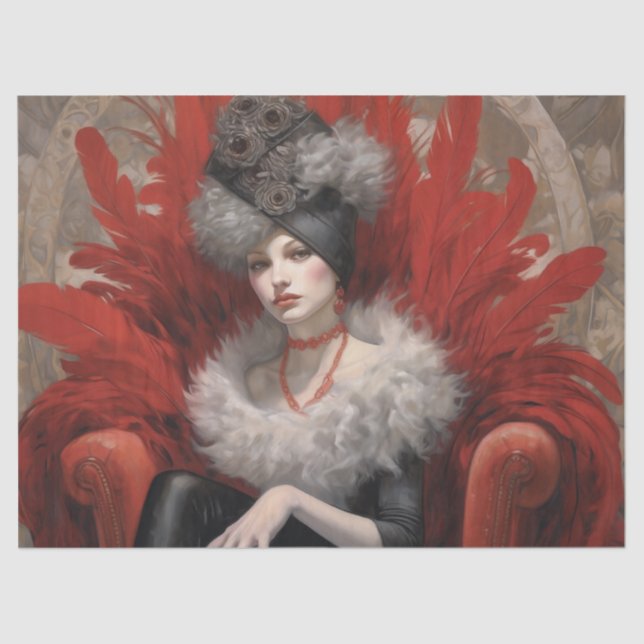 Mousseline Papier de tissus de découpage - Whispers of the Pa (Recto)