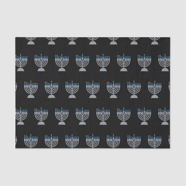 Mousseline Papier de tissus de la 2e nuit d'Hanoukka Parties  (Recto)