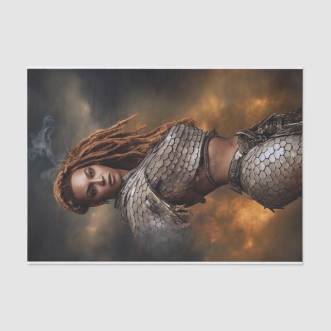 Mousseline Papier de tissus de la reine africaine (Recto)