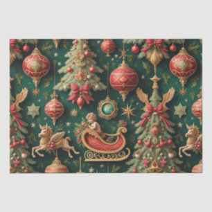 Mousseline Papier de tissus de Noël baroque