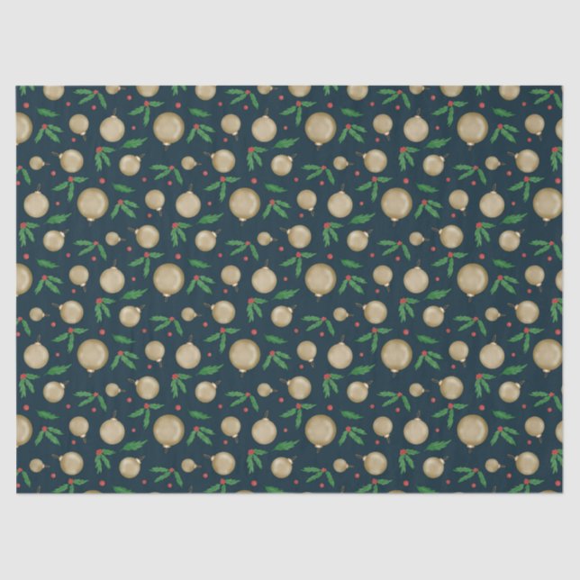 Mousseline Papier de tissus de Noël festif (Recto)